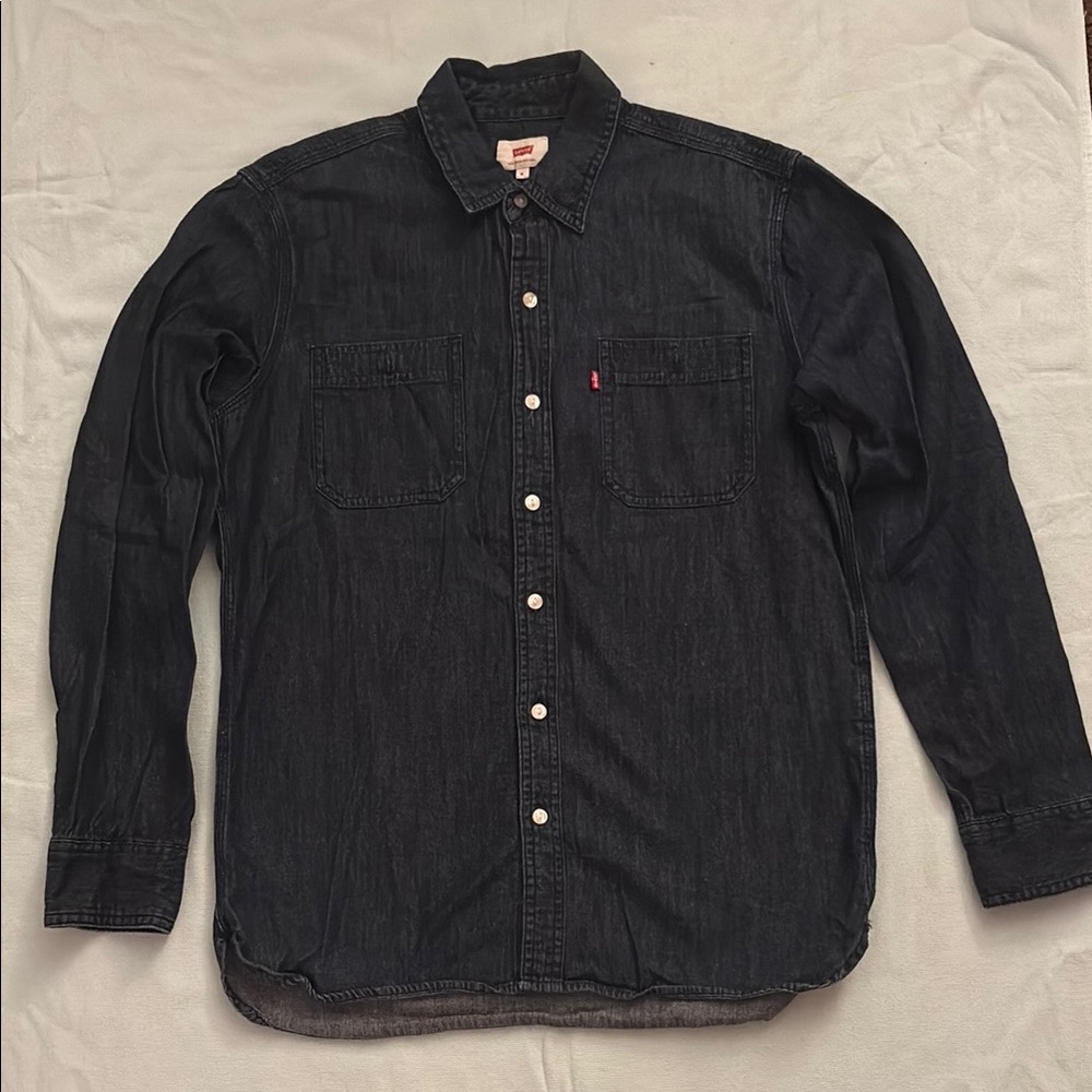 Levi's Dark Denim Button-Down Shirt
